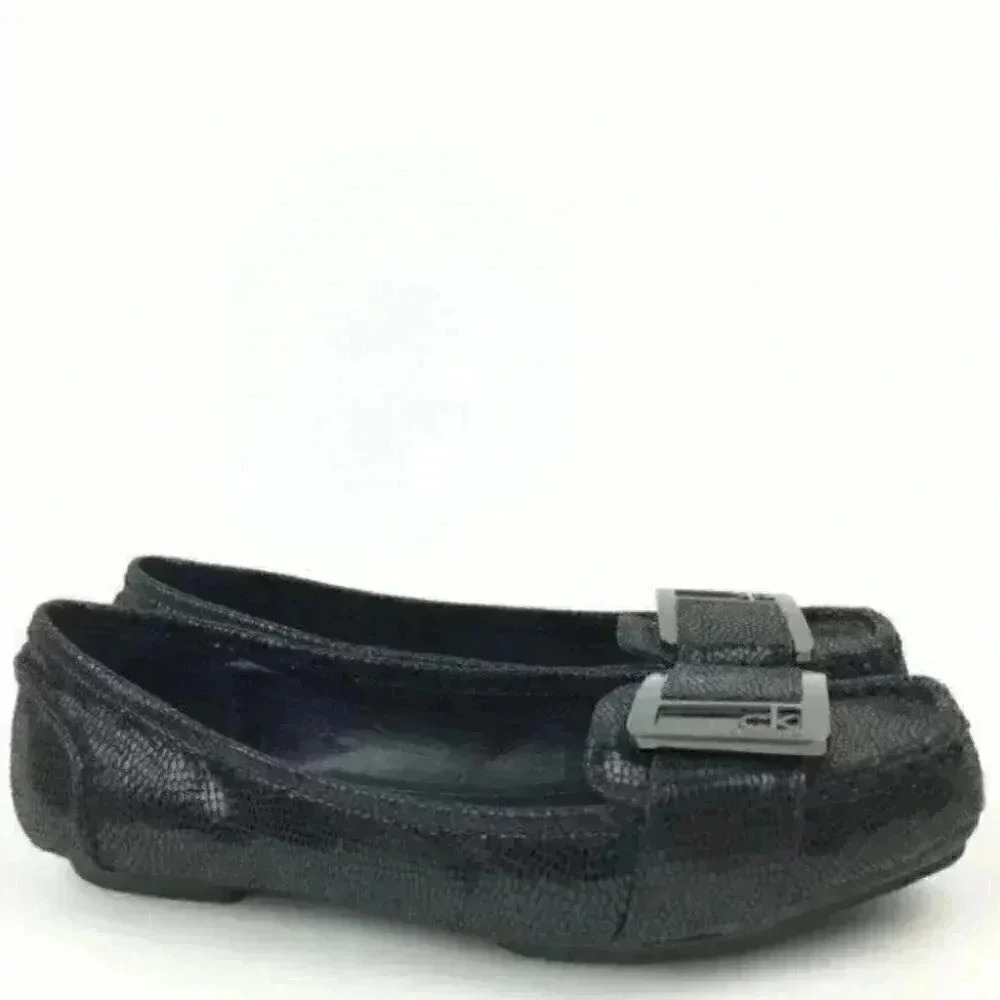 Calvin Klein Flats 6.5 Meranda Leather Snake Print